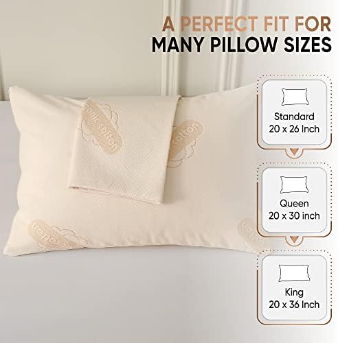 2-Pack Organic Cotton Pillow Protectors - Standard