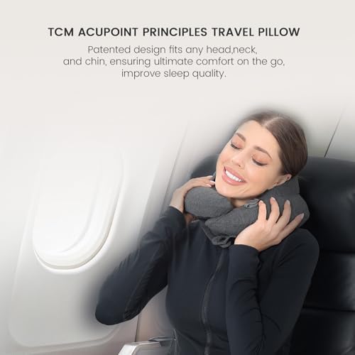 Keemall Inflatable Travel Neck Pillow with Acupressure