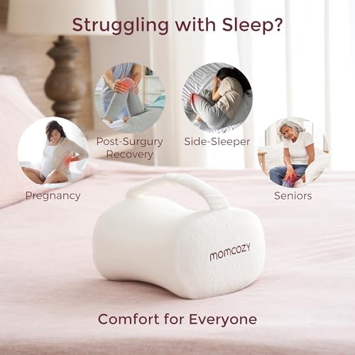 Momcozy Knee Pillow for Side Sleepers Spine Alignment Pregnancy Sciatica Relief