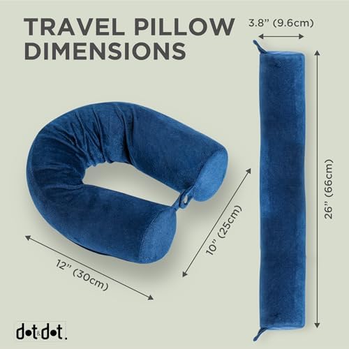DotDot Twist Memory Foam Travel Pillow - Dark Blue