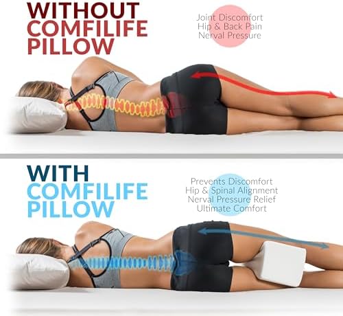 ComfiLife Knee Pillow for Side Sleepers - Cooling and Adjustable