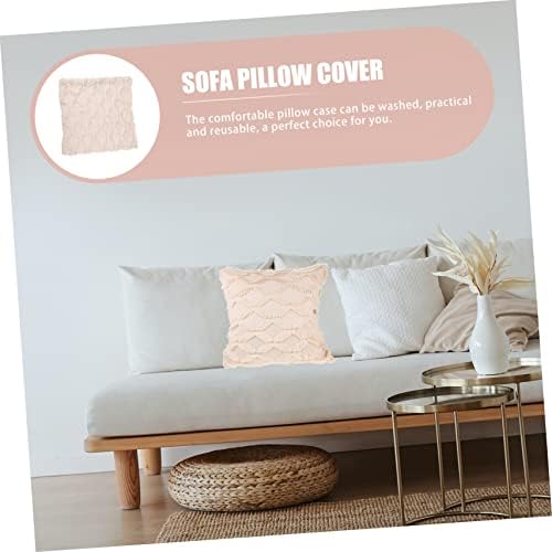 KICHOUSE 1Piece Beige Throw Pillow Cover for Home Decor
