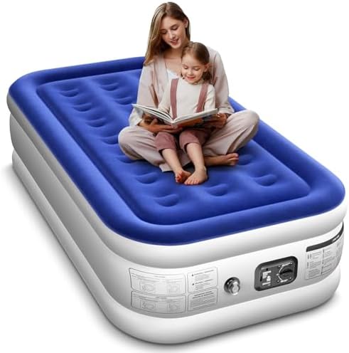 Xsleep Twin Air Mattress with Built in Pump 330 lbs Max