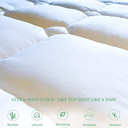 UNILIBRA King Mattress Pad Cooling Rayon from Bamboo