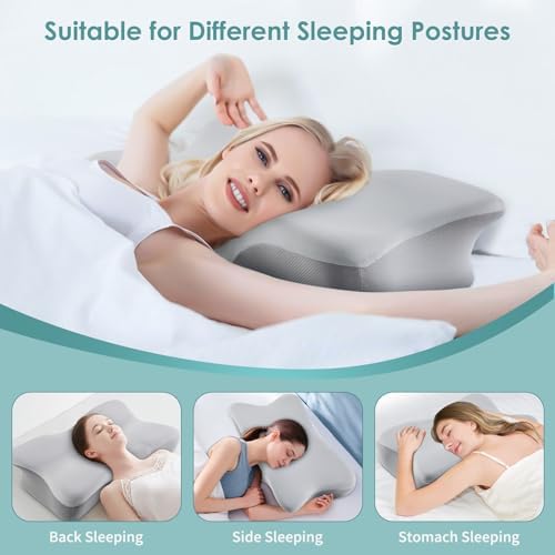 Silkena Cervical Neck Pillow for Back and Side Sleepers