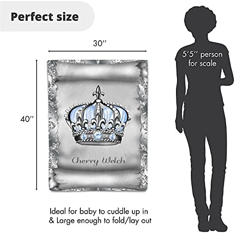 Personalized Baby Blanket with Name - 30x40 Inches Flannel Fleece Throw