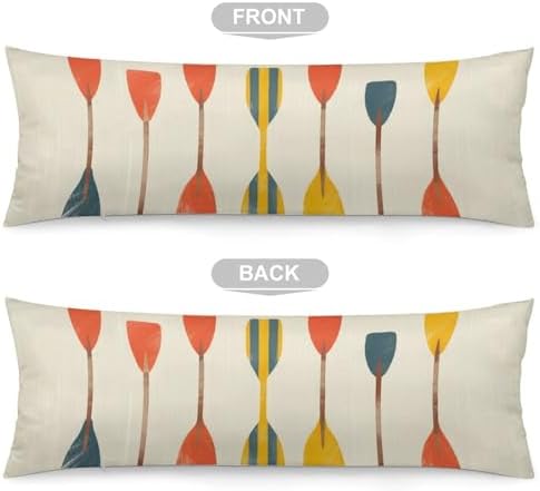 MaSiledy Colorful Body Pillow Cover 20x54inch