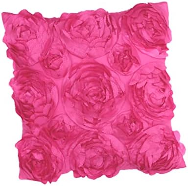 MERRYHAPY 3D Rose Throw Pillow Cover Decor