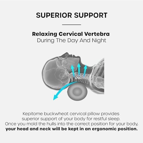 Korean Buckwheat Cervical Pillow with Cypress - Adjustable Support for Neck