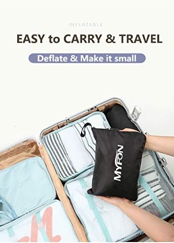 MYFON Inflatable Travel Foot Rest Pillow with 2in1 Storage Bag