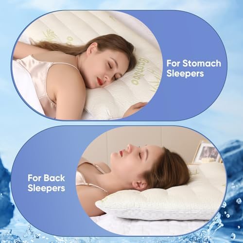 MINUPWELL Cooling Ultra Flat Pillow - 25 Inch High 18x26 in