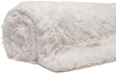 Chanasya Premium Faux Fur Throw Pillow Covers Set - White