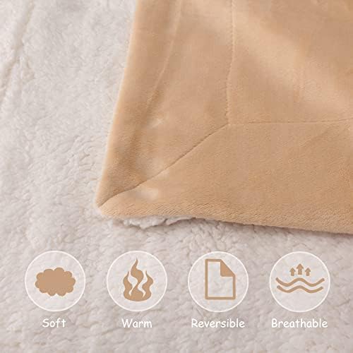 NANPIPER Soft Sherpa Blanket for Babies Reversible Winter Throw