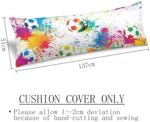 TOKILIAR Soccer Ball Print Throw Pillow Cover 20x54 Inch