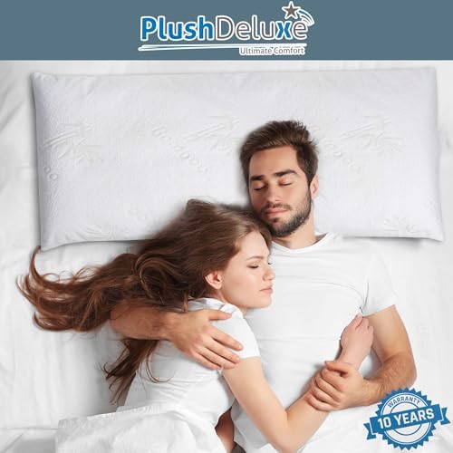 PlushDeluxe Premium 20x28 Waterproof Pillow Covers Set of 2
