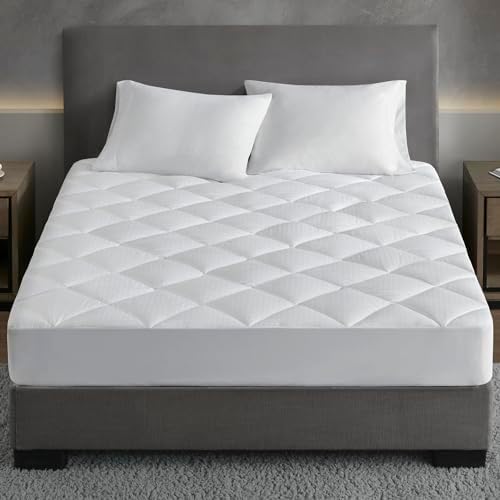 Croscill King Mattress Pad Cotton Bed Protector Waterproof 1