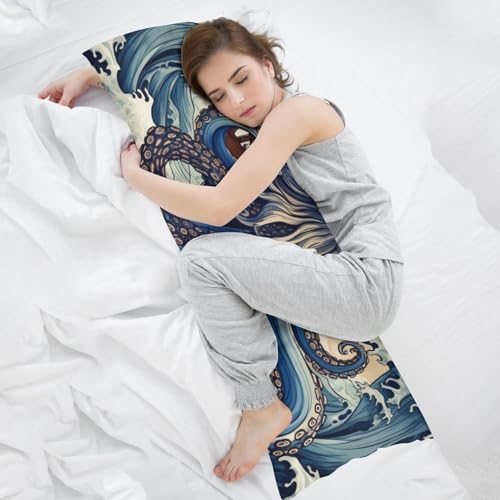 MaSiledy Ocean Themed Body Pillow Cover with Zipper
