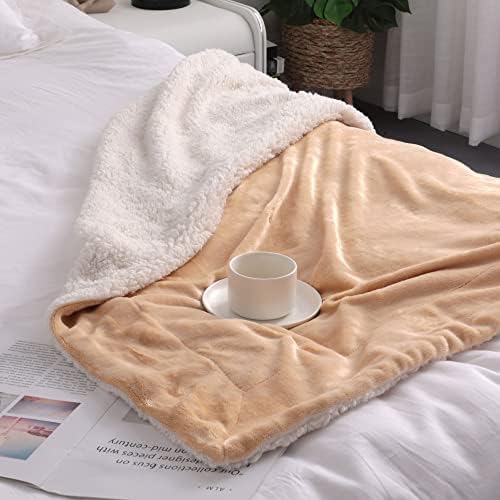 NANPIPER Soft Sherpa Blanket for Babies Reversible Winter Throw