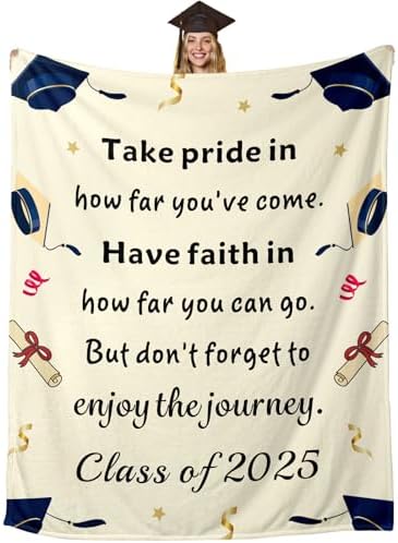 2025 Graduation Throw Blanket for Him Her - 50x60 Inches