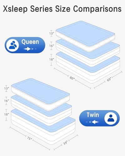 Xsleep Queen Air Mattress with Built-in Pump
