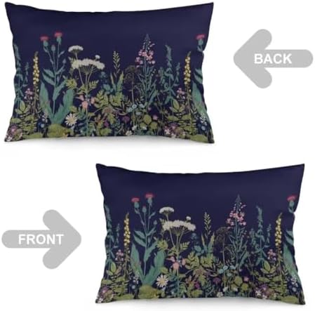 Floral Throw Pillow Covers Queen Size Set of 2