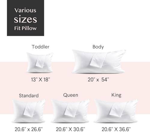 FAUNNA 600TC Cotton Pillow Protectors 4 Pack King Size 20x36