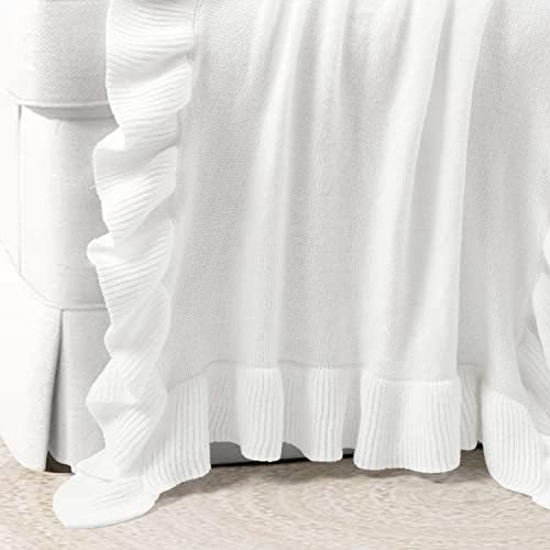 Lush Decor Reyna Soft Ruffle Throw Blanket - Ivory