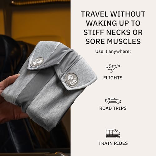 trtl Pillow Plus Adjustable Travel Neck Pillow for Airplane Car Train