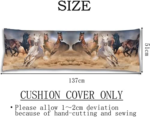 AIMSTONG Horse Print Body Pillow Cover 20x54 Inches