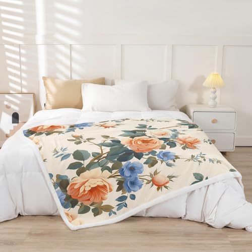 Feelyou Flower Fleece Throw Blanket for Baby and Home