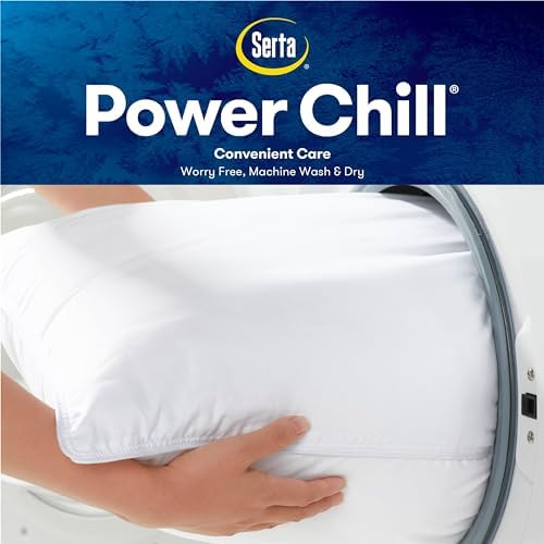 Serta Power Chill Cooling Bed Pillows 2 Pack Queen White 1