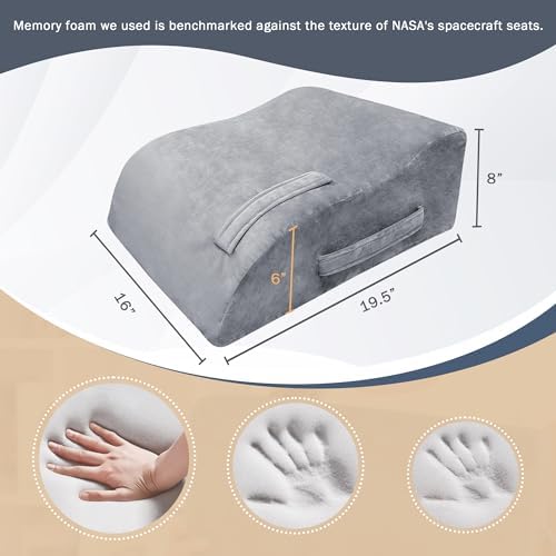 MORTGO 8 Memory Foam Leg Elevation Pillow for Swelling Relief