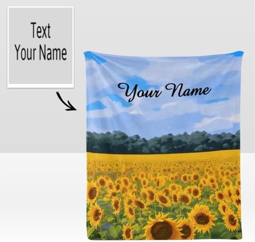 Custom Blanket with Name - Soft Fleece Throw for Home