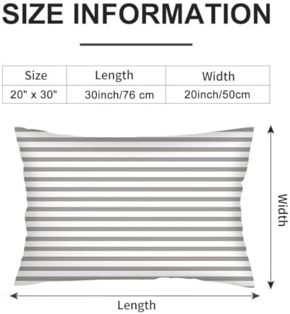 COVASA White Grey Throw Pillow Covers Queen Size Set of 2