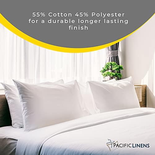 Pacific Linens White Percale Pillow Cases 12 Pack Set