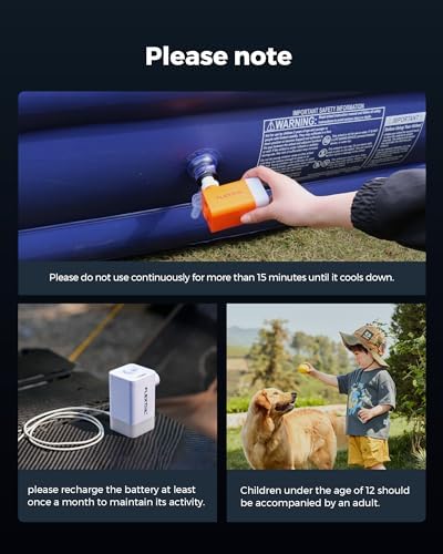 FLEXTAILGEAR 45kPa Air Pump with LED Light and Rechargeable Battery