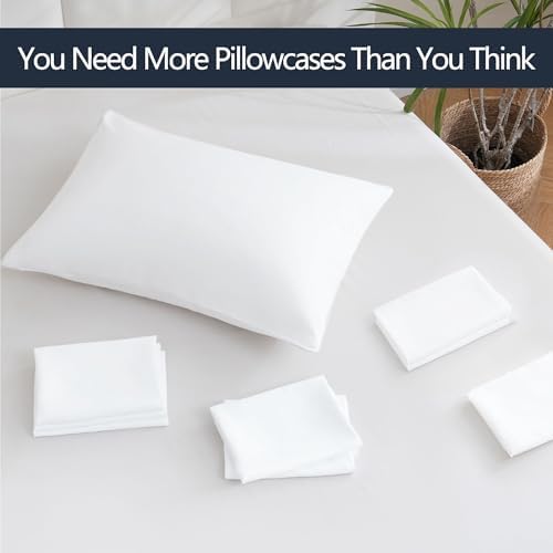ZPECC White Pillow Cases Set of 4 20x26 Envelope Closure 1