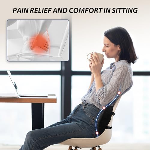 Monomi Lumbar Support Pillow - Black Office Car Use
