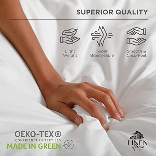 Linen Home 100 Cotton Percale King Pillowcases 2 Pack