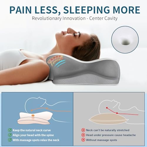 HAMYODO Cooling Neck Pillow for Pain Relief and Comfort