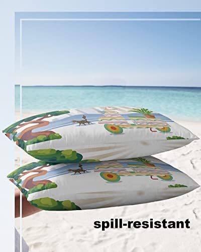 Waterproof Pillow Protector 2 Pack with Zipper and Geometric Design