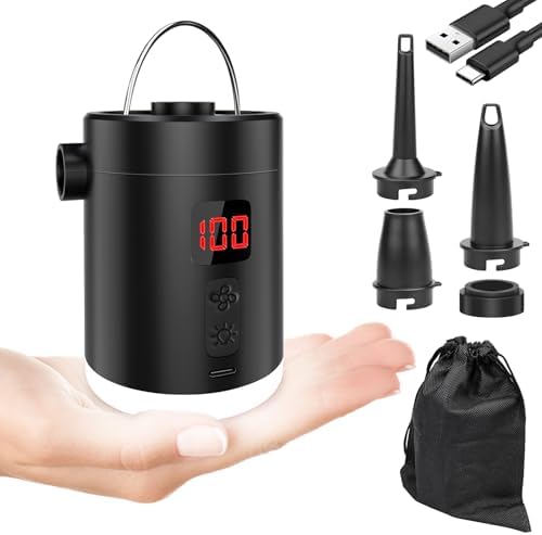 Lytool Rechargeable Air Pump with LED Light 4000mAh Portable for Inflatables