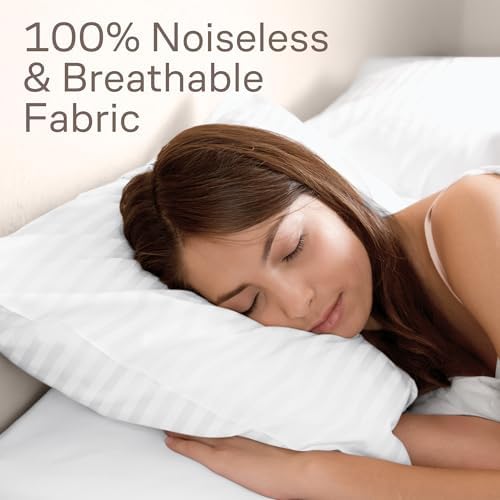 Set of 12 Zippered Pillow Protectors - Stain Resistant Easy to Clean
