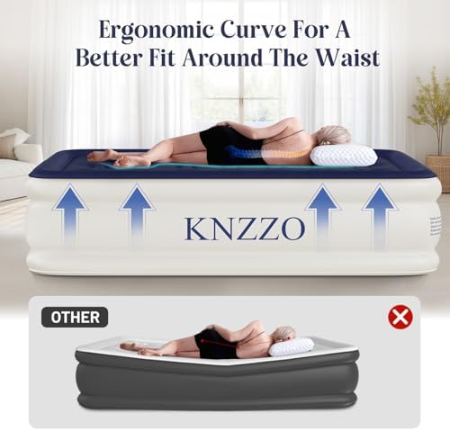 KNZZO Air Mattress Twin with Built-in Pump