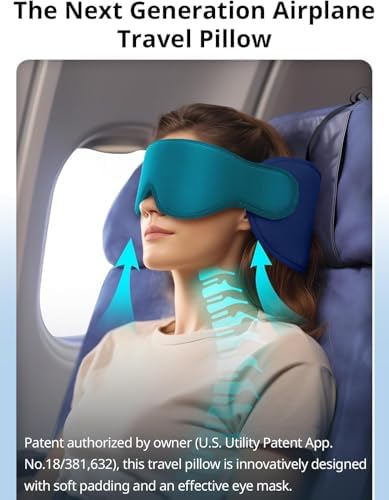 Inspireyes Light Black Travel Pillow with Eye Mask