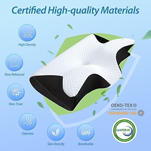 HOMCA 2 in 1 Memory Foam Cervical Pillow
