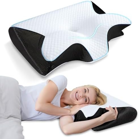 HOMCA 2 in 1 Memory Foam Cervical Pillow
