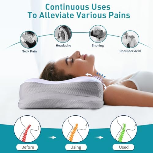 Mokaloo Cooling Neck Pillow for Pain Relief and Comfort