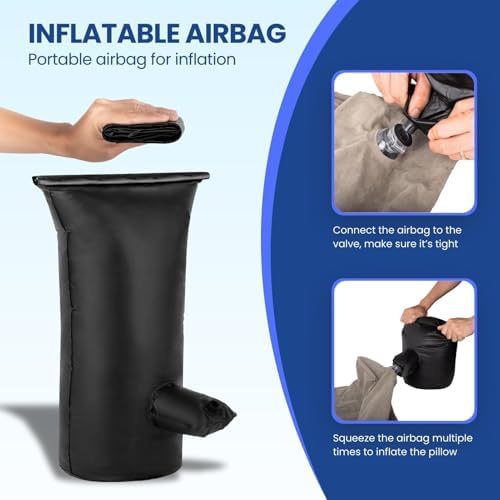 Tough Bison Leg Elevation Pillow - Inflatable for Swelling and Pain Relief