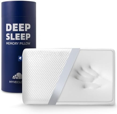 HYVECLOUD Memory Foam Bed Pillow - 24x16x5 Inches